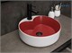 GID Раковина N9013LS 52237 накладная красная матовая / белый графит 40x40x13 GID-52237 - фото 332562