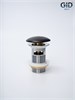 GID Донный клапан  с переливом Blm100-1 74407K черный матовый 7x7x10 GID-74407K - фото 333194