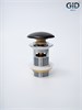 GID Донный клапан  с переливом Blm100-1 74407K черный матовый 7x7x10 GID-74407K - фото 333195