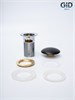 GID Донный клапан  с переливом Blm100-1 74407K черный матовый 7x7x10 GID-74407K - фото 333198