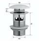 GID Донный клапан  с переливом Blm100-1 74407K черный матовый 7x7x10 GID-74407K - фото 333199