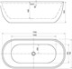 AQUANET Delight Ванна акриловая овальная отдельностоящая / пристенная размер 170x80 см, цвет белый / черный AQUANET-289723 - фото 333275