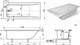 AQUANET Bright Stone Ванны из искусственного камня прямоугольная пристенная размер 180x80 см, цвет белый AQUANET-AQ-00332885 - фото 333453