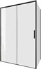 AQUANET Pleasure Evo Душевой уголок прямоугольный двери раздвижные размер 130x80 см профиль - черный / стекло - прозрачное AQUANET-AE65-130x80-BT - фото 335321