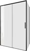AQUANET Pleasure Evo Душевой уголок прямоугольный двери раздвижные размер 130x80 см профиль - черный / стекло - прозрачное AQUANET-AE65-130x80-BT - фото 335322