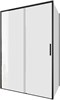 AQUANET Pleasure Evo Душевой уголок прямоугольный двери раздвижные размер 130x80 см профиль - черный / стекло - прозрачное AQUANET-AE65-130x80-BT - фото 335324