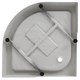 AQUANET HX515 Душевой поддон четверть круга размер 90x90 см, цвет белый AQUANET-293844 - фото 335832