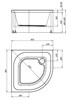 AQUANET Optimal Душевой поддон четверть круга размер 90x90 см, цвет белый AQUANET-293357 - фото 335838