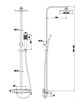 AQUANET Gotic Душевая стойка, цвет черный AQUANET-AF440-72-S-B - фото 336231