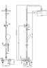 AQUANET Passion Душевая стойка, цвет хром AQUANET-Passion R3 - фото 336251