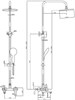 AQUANET Passion Душевая стойка, цвет черный AQUANET-AF300-72-R-B - фото 336258