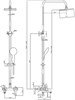 AQUANET Passion Душевая стойка, цвет черный AQUANET-AF300-72-S-B - фото 336293