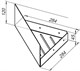 AQUANET Полка Магнум 28x28 черная матовая, угловая AQUANET-302225 - фото 336470