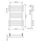 AQUANET Полотенцесушитель водяной Largo 1000x500, хром AQUANET-266746 - фото 336800