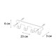 FIXSEN Планка 4 крючка PRACTICA, черный (FX-805B-4) FX-805B-4 - фото 337357