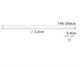 FIXSEN Карниз для ванной раздвижной алюминий-черный 140-260 см (FX-51-000) FX-51-000 - фото 337691