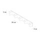 FIXSEN Планка 5 крючков TREND GRAPHITE (FX-98005-5) FX-98005-5 - фото 337955