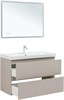 AQUANET Jane (Flat) Тумба под раковину напольная / подвесная ширина 90 см, цвет бежевый AQUANET-343978 - фото 339092
