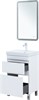 AQUANET Slim Тумба под раковину напольная ширина 50 см, цвет белый AQUANET-346041 - фото 339192