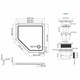WASSERKRAFT Isen 26T Душевой поддон пятиугольный Акрил размер 100x100 см, белый WASSERKRAFT 26T38 - фото 340285