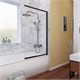 WASSERKRAFT Dill 61S Стеклянная шторка для ванны раздвижные, распашные ширина 80 см профиль - черный / стекло - прозрачное WASSERKRAFT 61S02-80 - фото 340507