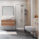 WASSERKRAFT Leine 35P Душевой уголок пятиугольный размер 100x100 см двери распашные профиль - хром / стекло - прозрачное WASSERKRAFT 35P38 - фото 340587