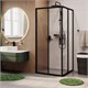 WASSERKRAFT Dill 61S Душевой уголок квадратный размер 90x90 см двери раздвижные профиль - черный / стекло - прозрачное WASSERKRAFT 61S03 - фото 340621