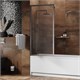 WASSERKRAFT Abens 20W Стеклянная шторка для ванны ширина 80 см профиль - никель / стекло - прозрачное WASSERKRAFT 20W01-80BN - фото 343061