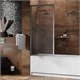 WASSERKRAFT Abens 20W Стеклянная шторка для ванны ширина 80 см профиль - никель / стекло - прозрачное WASSERKRAFT 20W01-80BN - фото 343062