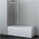 WASSERKRAFT Abens 20W Стеклянная шторка для ванны ширина 80 см профиль - никель / стекло - прозрачное WASSERKRAFT 20W01-80BN - фото 343063