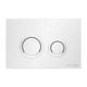 WASSERKRAFT Кнопка смыва, цвет белый / хром WASSERKRAFT WH01 - фото 343266