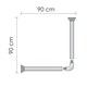 WASSERKRAFT Elbe SC-729000 Карниз для ванной, цвет черный WASSERKRAFT 729090 - фото 343539