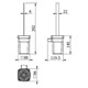 LANGBERGER Black Edition Ерш стекло к стене квадратный (SH) (11325A-BP), черный матовый BLACKEDITION11325A-BP - фото 343687