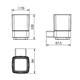 LANGBERGER Black Edition Стакан стекло к стене квадратный (11311A-BP), черный матовый BLACKEDITION11311A-BP - фото 343726