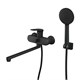 RUSH Nevis Смеситель для ванны с длинным поворотным изливом (NE1735-51Black), цвет черный NE1735-51Black - фото 344099