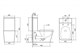 ABBER Rechteck Унитаз AC1210T компакт белый, безободковый, смыв торнадо AC1210T - фото 344976