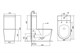 ABBER Bequem Унитаз AC1112T компакт белый, безободковый, смыв торнадо AC1112T - фото 344997