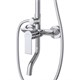 BELBAGNO Aurora Комплект для ванной - душевая стойка с изливом и смеситель для раковины AURORA-VSCM/LVM-CRM, хром AURORA-VSCM/LVM-CRM - фото 345357