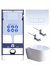AQUATEK SET ПОЛАРИС (рама AQUATEK Standard INS-0000012+унитаз ПОЛАРИС AQ0700-01 с тонким сиденьем soft-close+ крепеж KKI-0000002 +панель KDI-0000013) SET AQUATEK ПОЛАРИС-01-013 4в1 - фото 345439
