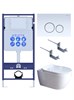 AQUATEK SET ПОЛАРИС (рама AQUATEK Standard INS-0000012+унитаз ПОЛАРИС AQ0700-01 с тонким сиденьем soft-close+ крепеж KKI-0000002 +панель KDI-0000015) SET AQUATEK ПОЛАРИС-01-015 4в1 - фото 345448