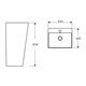 AQUATEK Optima Square Умывальник пьедестальный 440x380x835, белый AQ4401-00 - фото 345888