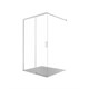 AQUATEK Душевая перегородка Walk In 120см, раздвижная, с держателем 1200мм, профиль хром, стекло прозрачное, закаленное AQ.WISL.120.1CH