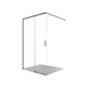 AQUATEK Душевая перегородка Walk In 120см, раздвижная, с держателем 1200мм, профиль оружейная сталь, стекло прозрачное, закаленное AQ.WISL.120.1GM