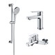 AQUATEK Lugano Душевой комплект наружнего монтажа SET 3 в 1 (AQ1710CR +AQ1740CR +AQ2022CR ), хром AQ1730CR - фото 345974