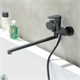 AQUATEK Nika Душевой комплект наружнего монтажа SET 2 в 1 (AQ1842MB + AQ2017MB ), черный матовый AQ1833MB - фото 346167