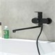 AQUATEK Nika Душевой комплект наружнего монтажа SET 2 в 1 (AQ1842MB + AQ2017MB ), черный матовый AQ1833MB - фото 346168