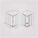 AM.PM X-Joy Душевое ограждение квадратное, раздвижные двери 80x80 черный мат.,стекло прозрачн W94G-403-8080-BT1K - фото 346684