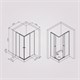 AM.PM X-Joy Душевое ограждение прямоугольное, раздвижные двери 100x80 черный мат.,стекло прозр W94G-403-100280-BT1K - фото 346703