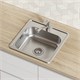 IDDIS Мойка врезного монтажа с сифоном Strit S, нерж. сталь, шелк, 485*485 (STR48S0i77S) STR48S0i77S - фото 348863