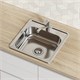 IDDIS Мойка врезного монтажа с сифоном Strit S, нерж. сталь, полир., 485*485 (STR48P0i77S) STR48P0i77S - фото 348867